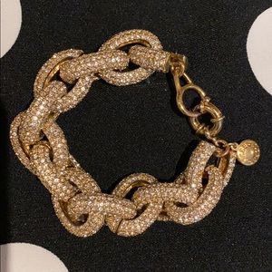 J Crew chain link rhinestone bracelet